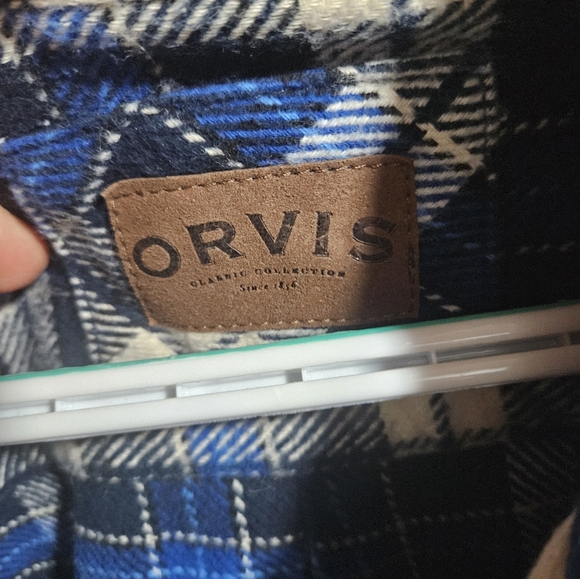 mens ORVIS quality plaid flannel - Picture 3 of 3